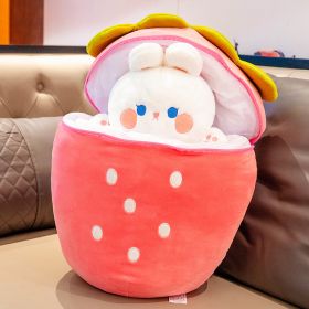 Cartoon Strawberry Rabbit Cushion Sofa Living Room