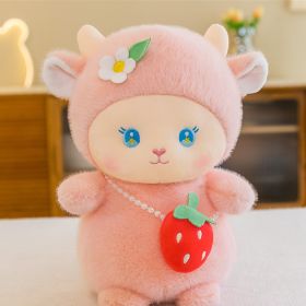 Strawberry Lamb Backpack Figurine Doll Sleeping