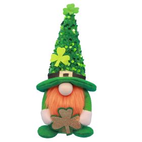 St Patrick's Day Sequin Cap Faceless Dwarf Doll Ornaments