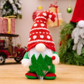 Cute Christmas Tree With Knitted Curved Hat